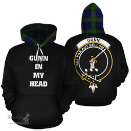 Scottish Gunn Modern Clan Tartan Hoodie - In My Head Style Scottish Plaid Tartan Plaid