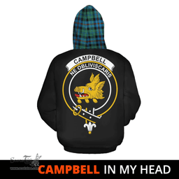 Campbell of Cawdor Ancient Clan Tartan Hoodie - In My Head Style Scottish Plaid Tartan Plaid