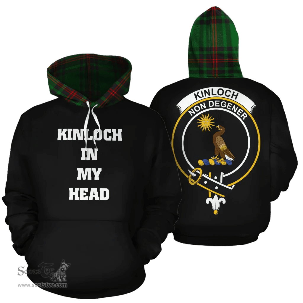 Scottish Kinloch Clan Tartan Hoodie - In My Head Style Scottish Plaid Tartan Plaid