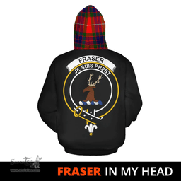 Scottish Fraser Modern Clan Tartan Hoodie - In My Head Style Scottish Plaid Tartan Plaid