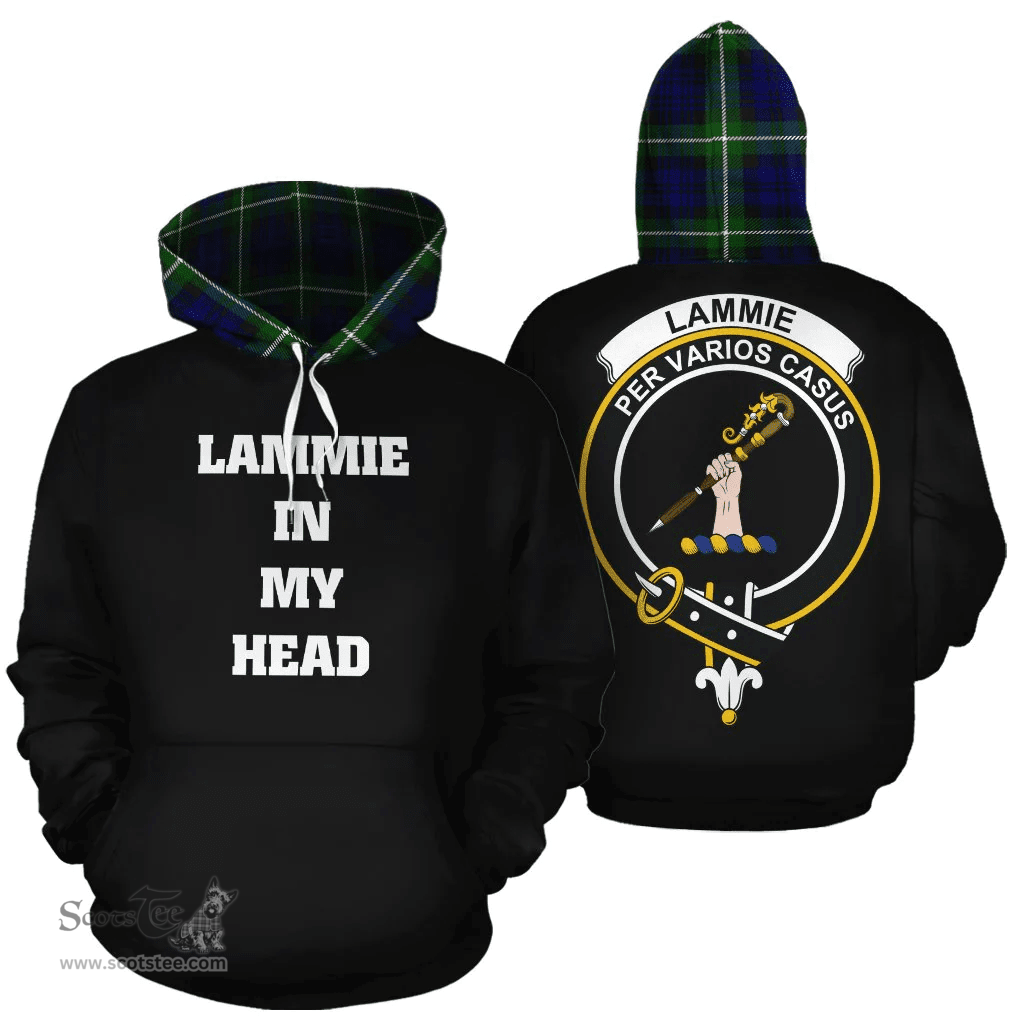 Scottish Lammie Clan Tartan Hoodie - In My Head Style Scottish Plaid Tartan Plaid
