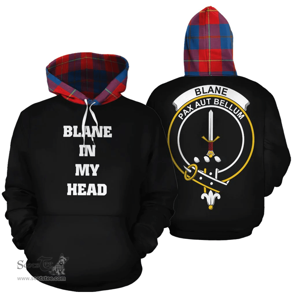 Blane Clan Tartan Hoodie - In My Head Style Scottish Plaid Tartan Plaid
