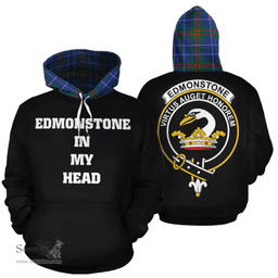 Edmonstone Clan Tartan Hoodie - In My Head Style Scottish Plaid Tartan Plaid