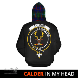 Calder Modern Clan Tartan Hoodie - In My Head Style Scottish Plaid Tartan Plaid