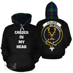 Calder Modern Clan Tartan Hoodie - In My Head Style Scottish Plaid Tartan Plaid