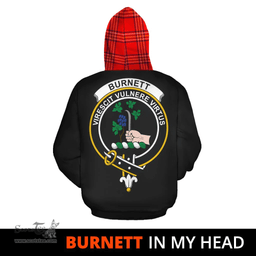 Burnett Modern Clan Tartan Hoodie - In My Head Style Scottish Plaid Tartan Plaid