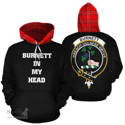 Burnett Modern Clan Tartan Hoodie - In My Head Style Scottish Plaid Tartan Plaid