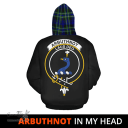 Arbuthnot Modern Clan Tartan Hoodie - In My Head Style Scottish Plaid Tartan Plaid