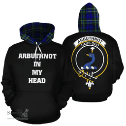 Arbuthnot Modern Clan Tartan Hoodie - In My Head Style Scottish Plaid Tartan Plaid