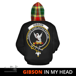 Scottish Gibson Clan Tartan Hoodie - In My Head Style Scottish Plaid Tartan Plaid