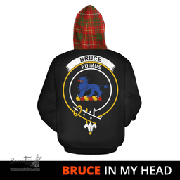 Bruce Modern Clan Tartan Hoodie - In My Head Style Scottish Plaid Tartan Plaid