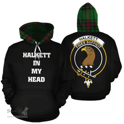 Scottish Halkett Clan Tartan Hoodie - In My Head Style Scottish Plaid Tartan Plaid