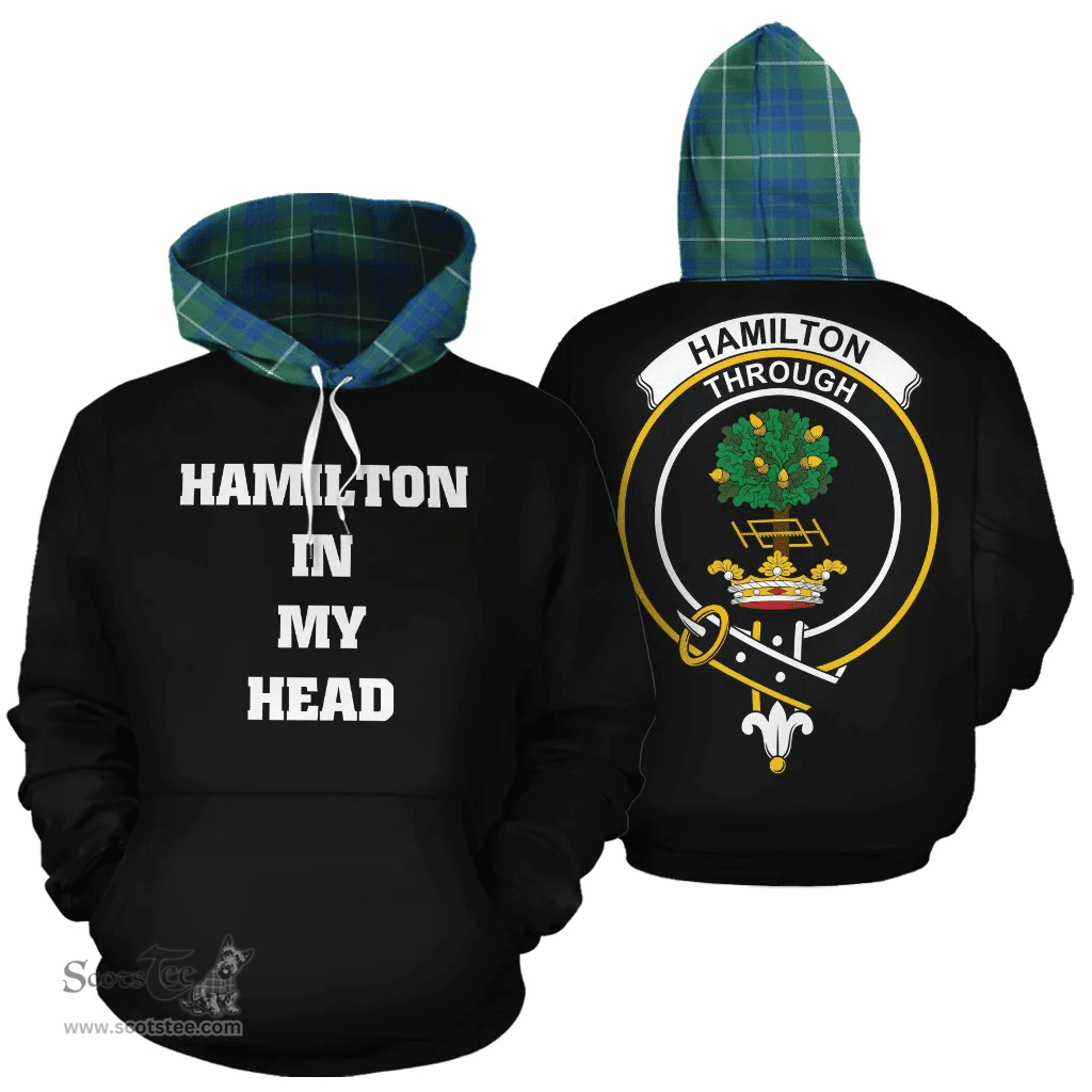 Scottish Hamilton Hunting Ancient Clan Tartan Hoodie - In My Head Style Scottish Plaid Tartan Plaid