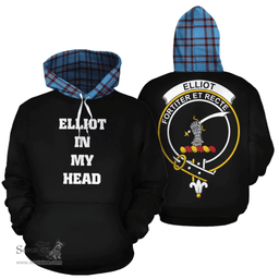 Elliot Ancient Clan Tartan Hoodie - In My Head Style Scottish Plaid Tartan Plaid
