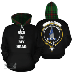 Scottish Ged Clan Tartan Hoodie - In My Head Style Scottish Plaid Tartan Plaid