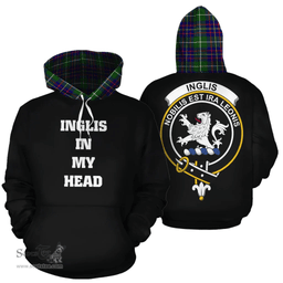 Scottish Inglis Modern Clan Tartan Hoodie - In My Head Style Scottish Plaid Tartan Plaid