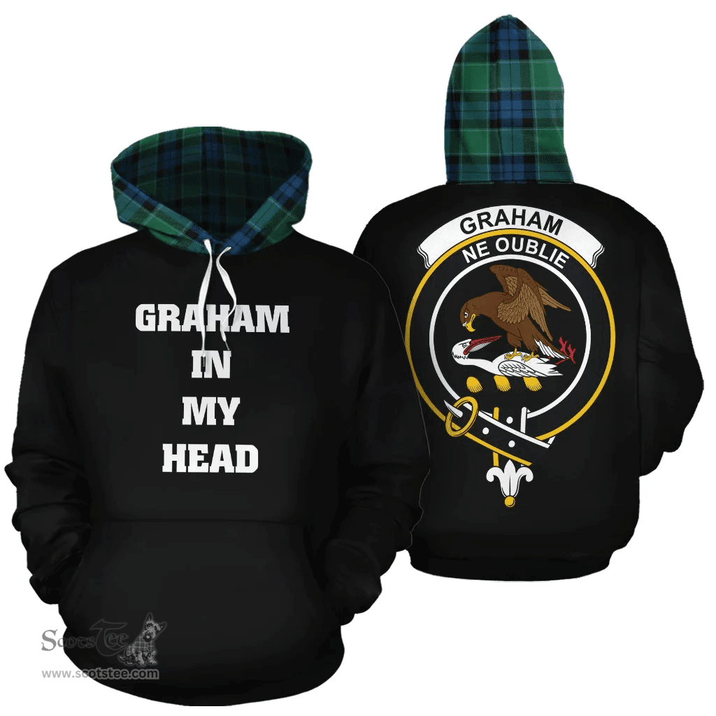 Scottish Graham of Menteith Ancient Clan Tartan Hoodie - In My Head Style Scottish Plaid Tartan Plaid