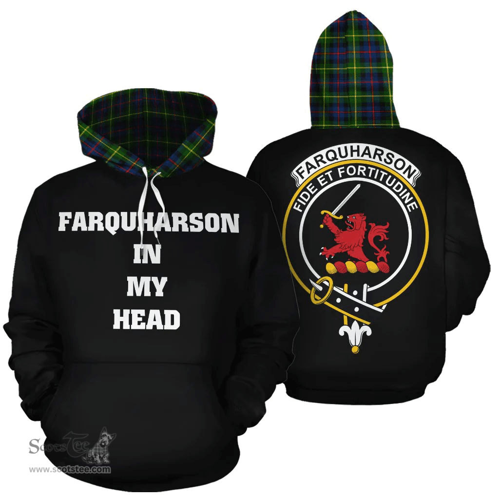 Farquharson Modern Clan Tartan Hoodie - In My Head Style Scottish Plaid Tartan Plaid