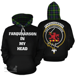 Farquharson Modern Clan Tartan Hoodie - In My Head Style Scottish Plaid Tartan Plaid