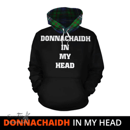 Donnachaidh Clan Tartan Hoodie - In My Head Style Scottish Plaid Tartan Plaid