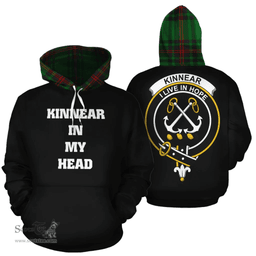 Scottish Kinnear Clan Tartan Hoodie - In My Head Style Scottish Plaid Tartan Plaid