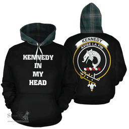 Scottish Kennedy Modern Clan Tartan Hoodie - In My Head Style Scottish Plaid Tartan Plaid