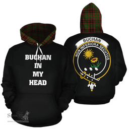 Buchan Modern Clan Tartan Hoodie - In My Head Style Scottish Plaid Tartan Plaid