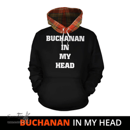 Buchanan Old Set Weathered Clan Tartan Hoodie - In My Head Style Scottish Plaid Tartan Plaid