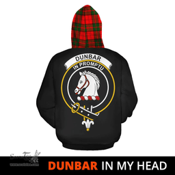 Dunbar Modern Clan Tartan Hoodie - In My Head Style Scottish Plaid Tartan Plaid