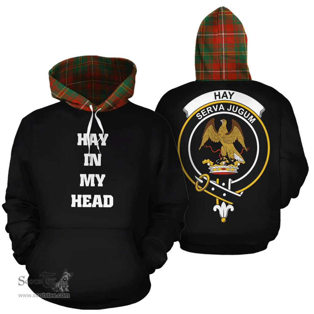 Scottish Hay Ancient Clan Tartan Hoodie - In My Head Style Scottish Plaid Tartan Plaid