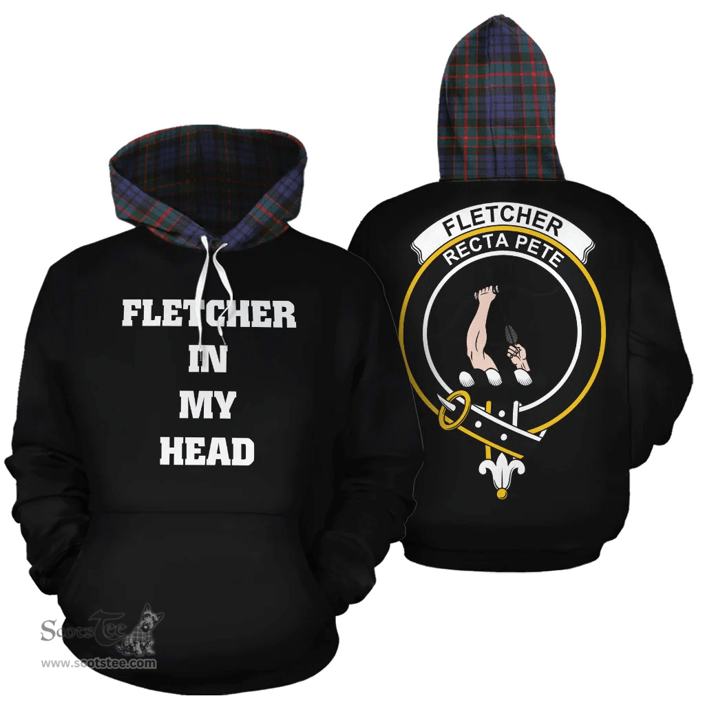Scottish Fletcher of Dunans Clan Tartan Hoodie - In My Head Style Scottish Plaid Tartan Plaid