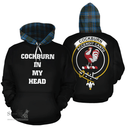 Cockburn Modern Clan Tartan Hoodie - In My Head Style Scottish Plaid Tartan Plaid