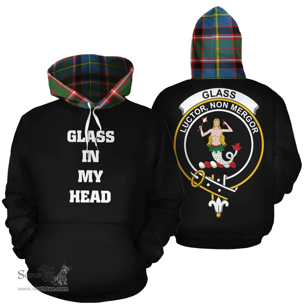 Scottish Glass Clan Tartan Hoodie - In My Head Style Scottish Plaid Tartan Plaid