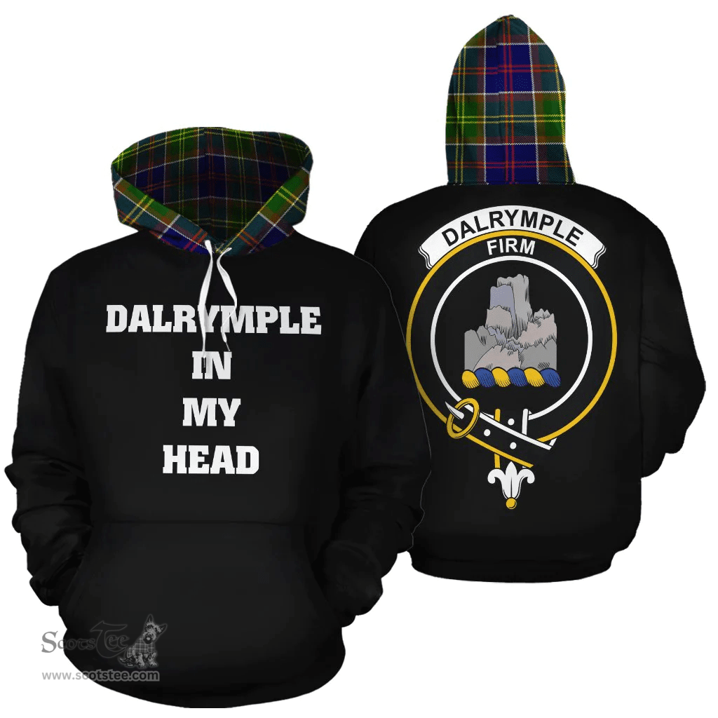Dalrymple Clan Tartan Hoodie - In My Head Style Scottish Plaid Tartan Plaid