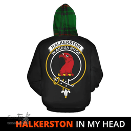 Scottish Halkerston Clan Tartan Hoodie - In My Head Style Scottish Plaid Tartan Plaid