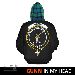 Scottish Gunn Ancient Clan Tartan Hoodie - In My Head Style Scottish Plaid Tartan Plaid