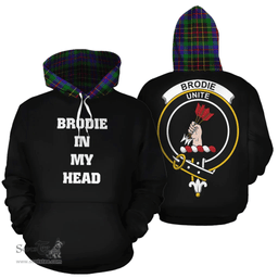 Brodie Hunting Modern Clan Tartan Hoodie - In My Head Style Scottish Plaid Tartan Plaid