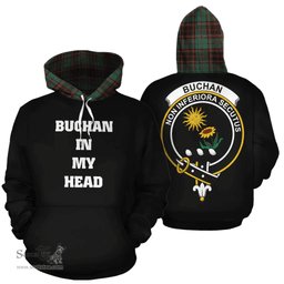 Buchan Ancient Clan Tartan Hoodie - In My Head Style Scottish Plaid Tartan Plaid