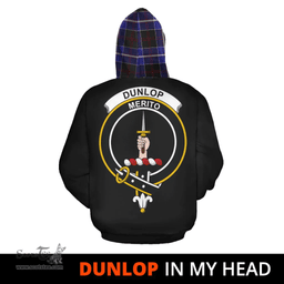Dunlop Modern Clan Tartan Hoodie - In My Head Style Scottish Plaid Tartan Plaid