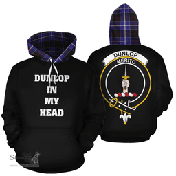 Dunlop Modern Clan Tartan Hoodie - In My Head Style Scottish Plaid Tartan Plaid