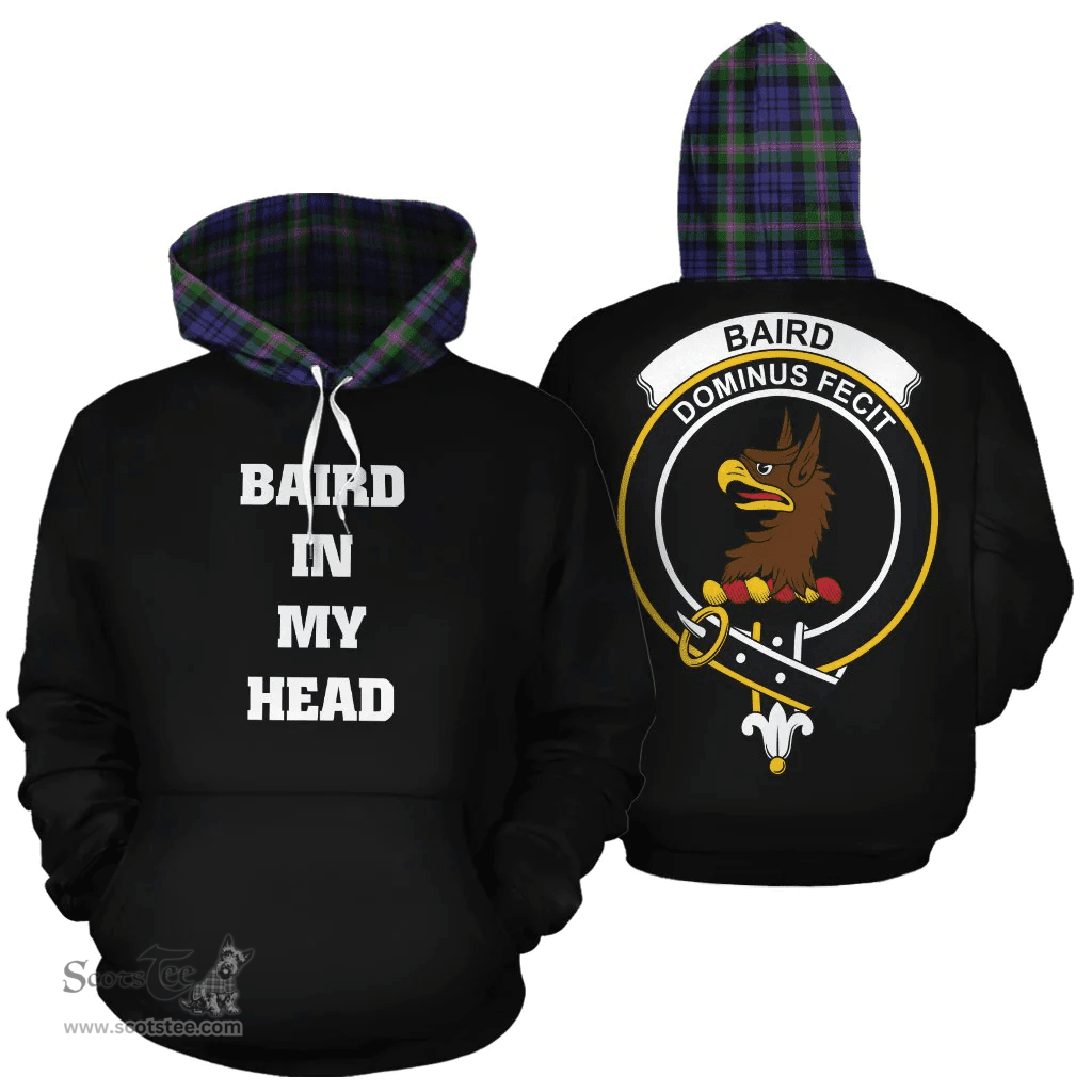 Baird Modern Clan Tartan Hoodie - In My Head Style Scottish Plaid Tartan Plaid