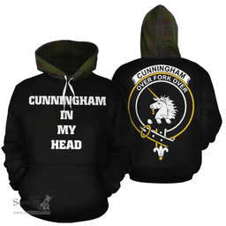 Cunningham Hunting Modern Clan Tartan Hoodie - In My Head Style Scottish Plaid Tartan Plaid