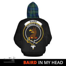 Baird Ancient Clan Tartan Hoodie - In My Head Style Scottish Plaid Tartan Plaid