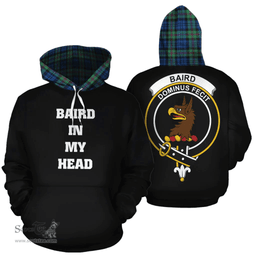 Baird Ancient Clan Tartan Hoodie - In My Head Style Scottish Plaid Tartan Plaid