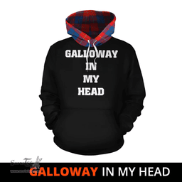 Scottish Galloway Red Clan Tartan Hoodie - In My Head Style Scottish Plaid Tartan Plaid