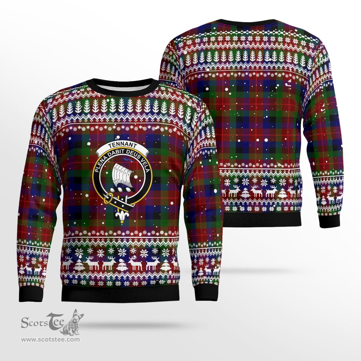 Scottish Tennant Clan Badge Tartan Ugly Sweatshirt Scottish Plaid Tartan Plaid - ScotsTee - scotstee.com