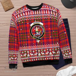 Scottish Murray Of Dysart Clan Badge Tartan Ugly Sweatshirt Scottish Plaid Tartan Plaid - ScotsTee - scotstee.com