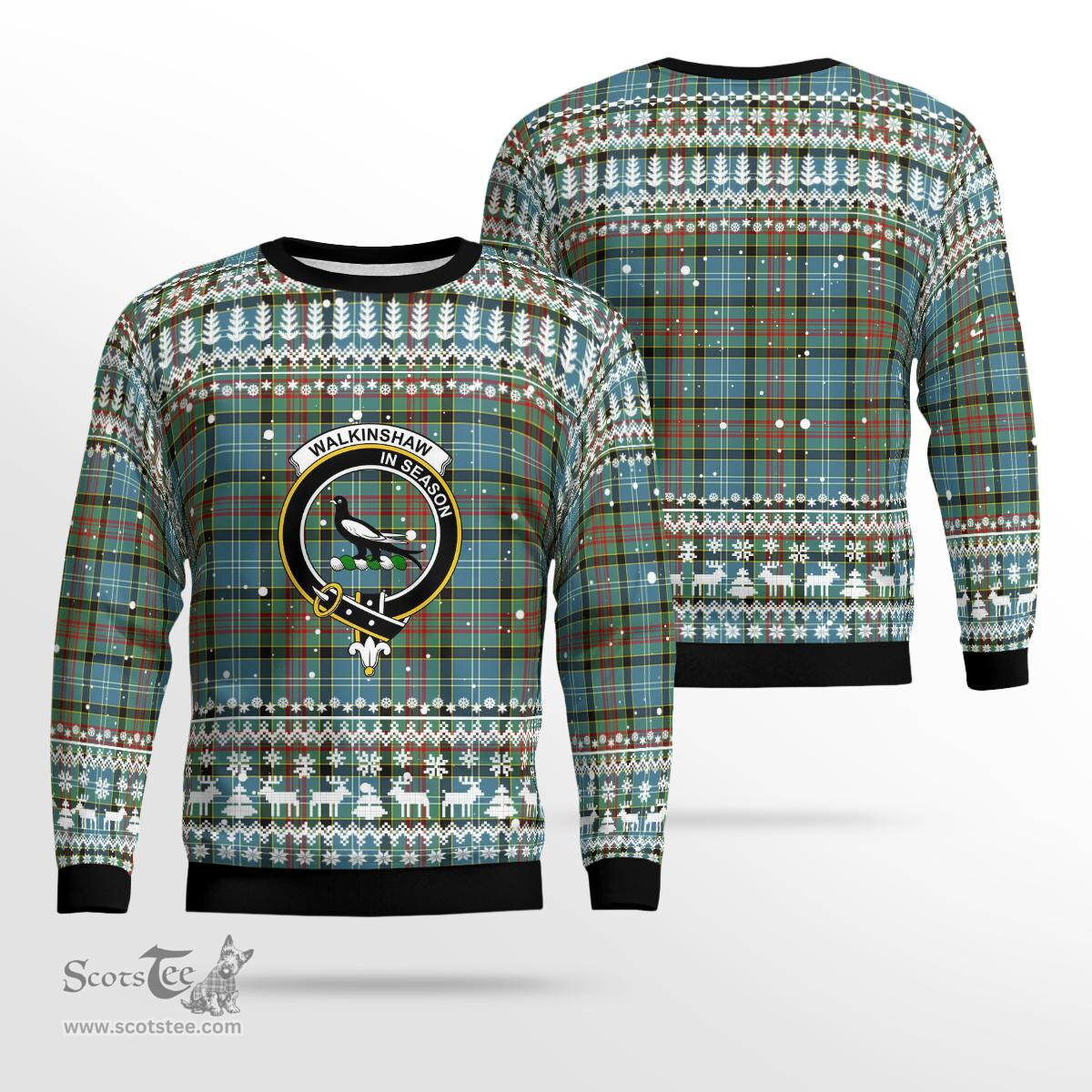 Scottish Walkinshaw Clan Badge Tartan Ugly Sweatshirt Scottish Plaid Tartan Plaid - ScotsTee - scotstee.com