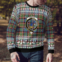 Scottish Stirling Of Cadder-present Chief Clan Badge Tartan Ugly Sweatshirt Scottish Plaid Tartan Plaid - ScotsTee - scotstee.com