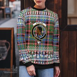 Scottish Stirling Of Keir Clan Badge Tartan Ugly Sweatshirt Scottish Plaid Tartan Plaid - ScotsTee - scotstee.com